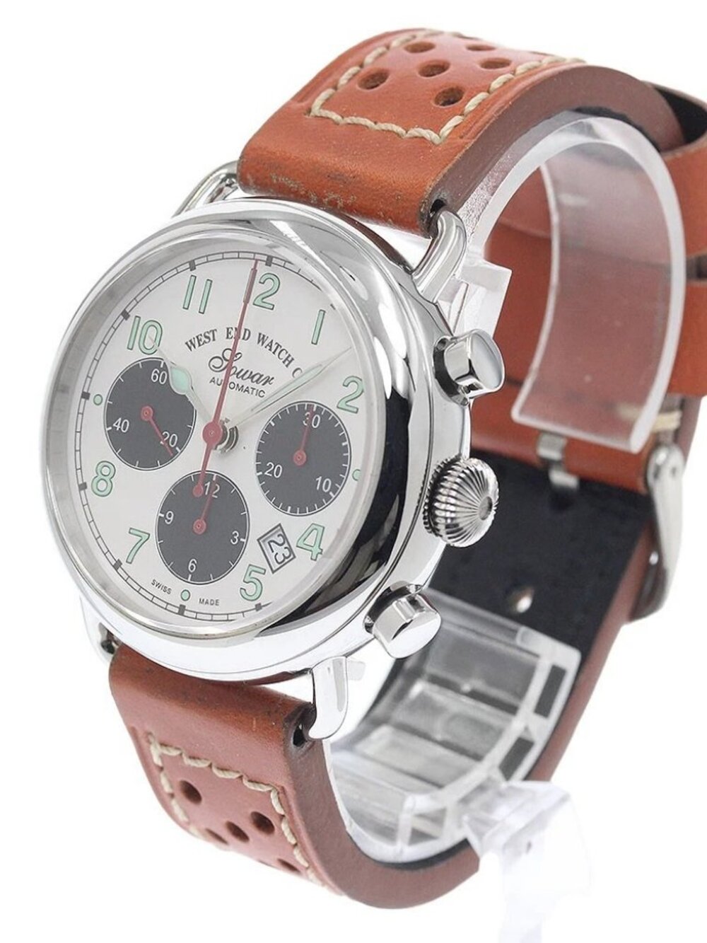 WEST END WATCH Co WE.SM.42.WH.L Chronograph White / black Dial AT Men's_945841